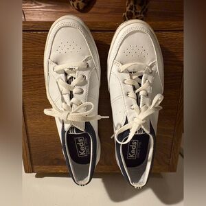Keds Women's White and Navy Sneakers